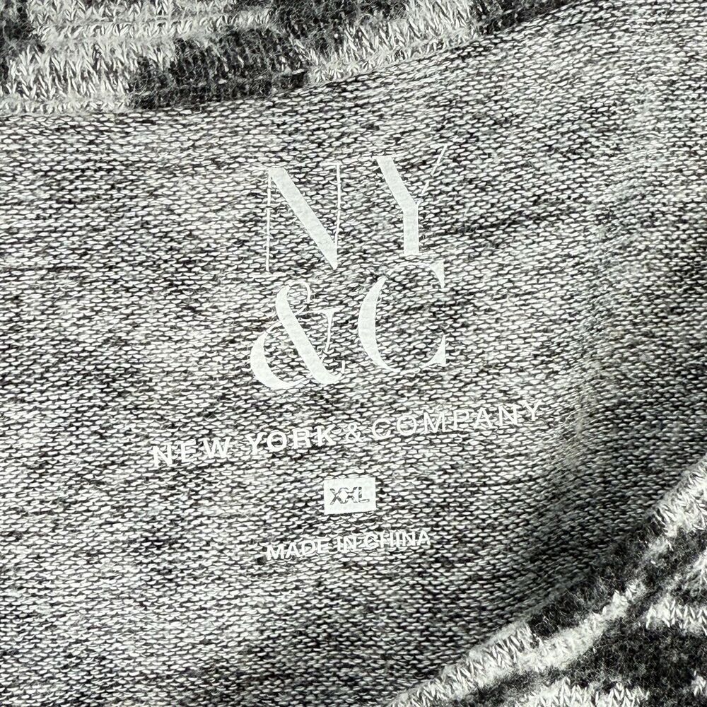 New York & Company Knit Animal Print Tank Top Women’s Size 2XL Grey - Picture 4 of 10